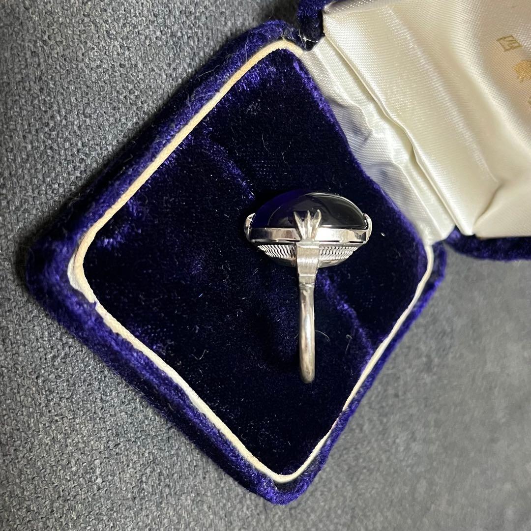 アメジスト　指輪　K14WG（14金、ホワイトゴールド）