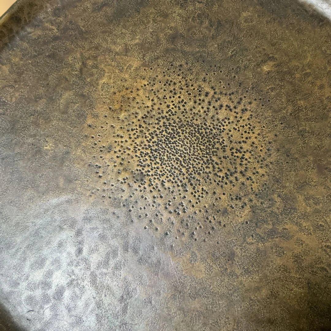 玉川堂　鎚目模様　鎚起銅器盆　大正〜昭和初期