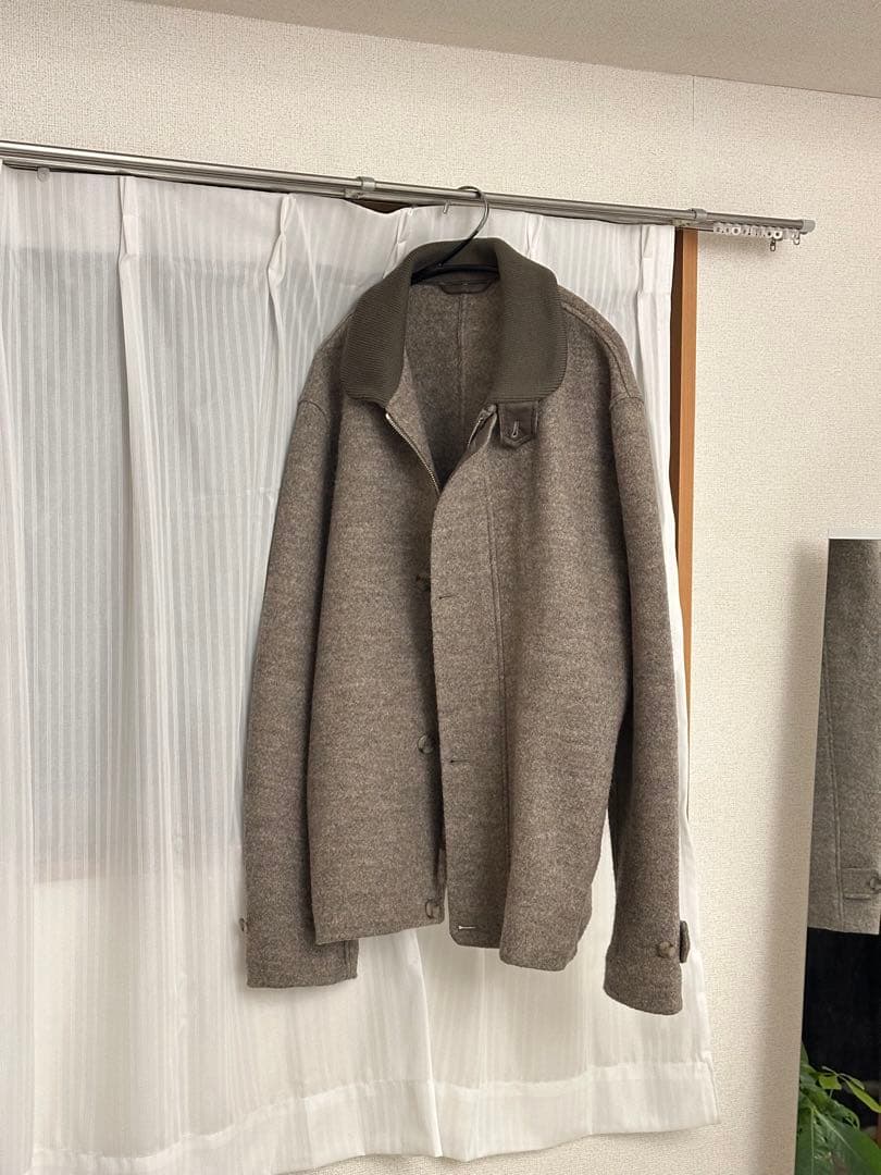 COS ウール混紡ブラウンジャケット