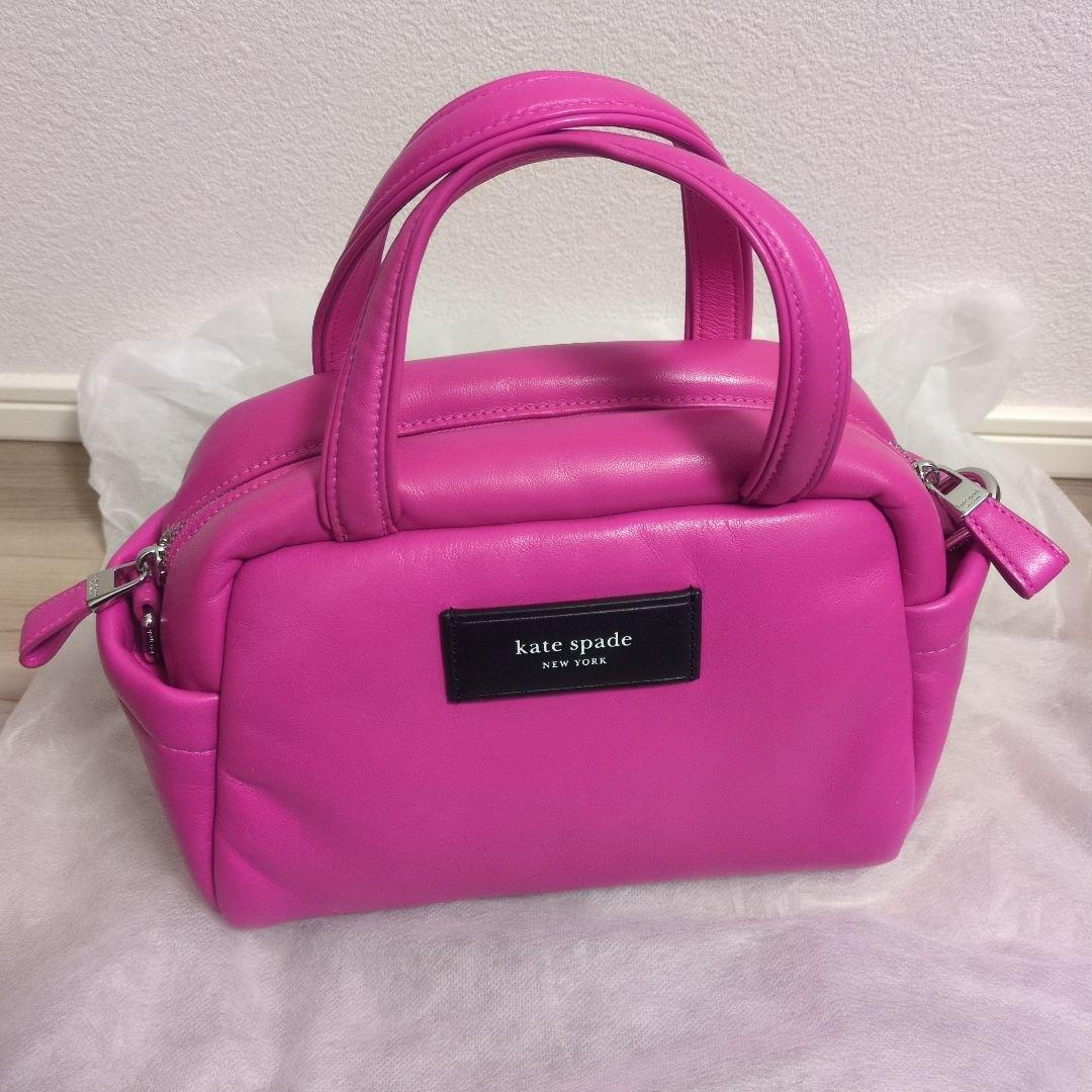 kate spade new york パフド レザー サッチェル　新品未使用