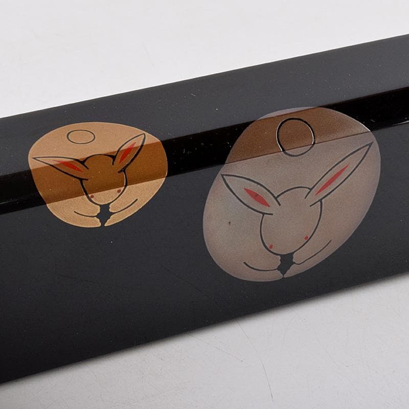 茶道具　輪島塗　蒔絵職人　日野拓也作　玉兎蒔絵　炉縁　共箱　M　R8986B