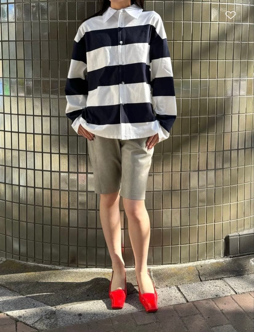 ATTISESSION アティセッション　コットンビックラグビーシャツ