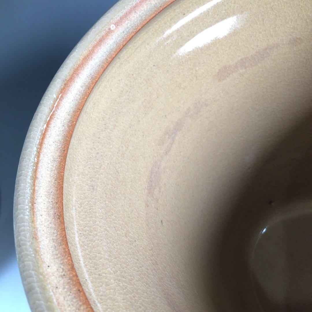 Ｎ１６４　水指　『宮島焼』『川原圭斎造』『広口水指』　共箱　茶道具