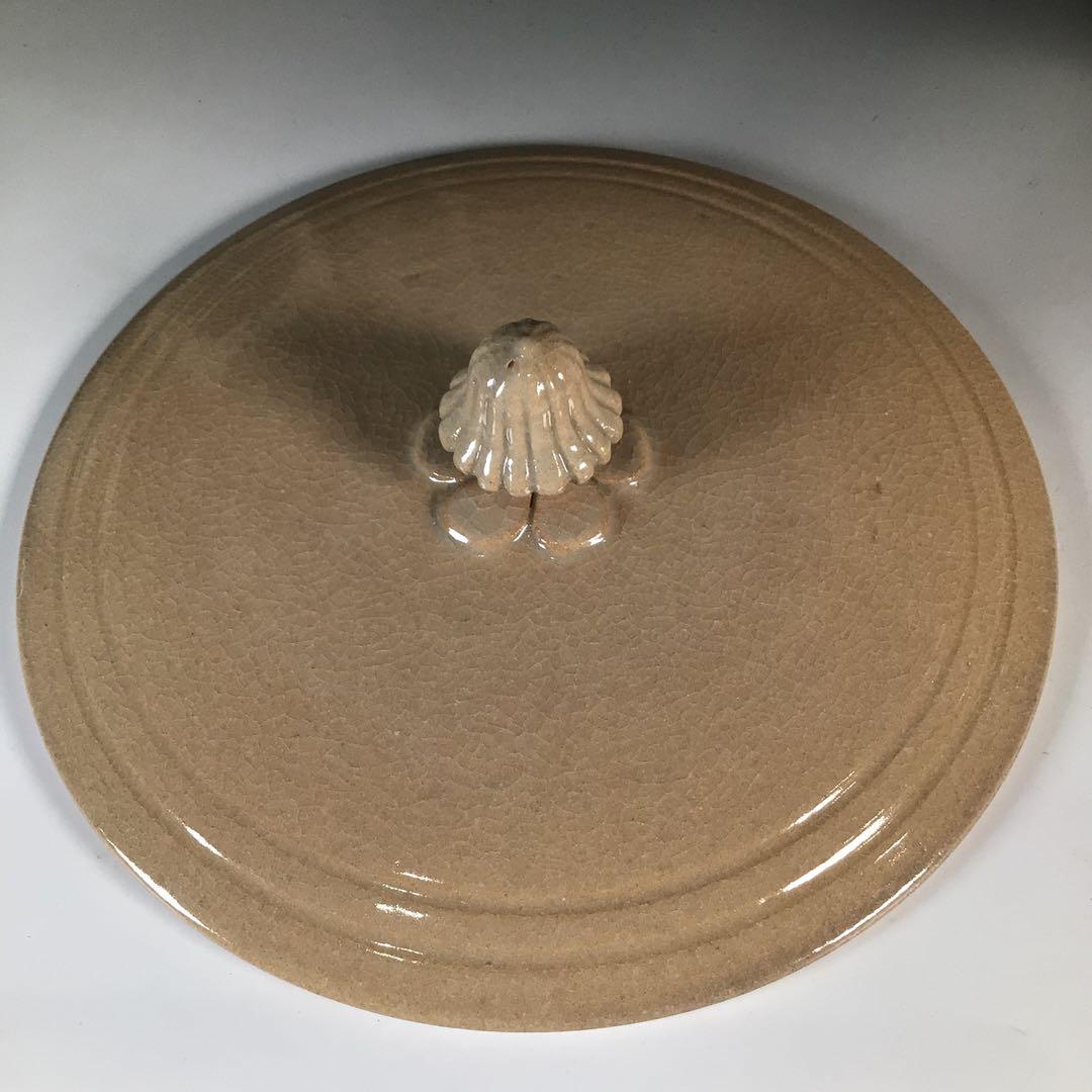 Ｎ１６４　水指　『宮島焼』『川原圭斎造』『広口水指』　共箱　茶道具