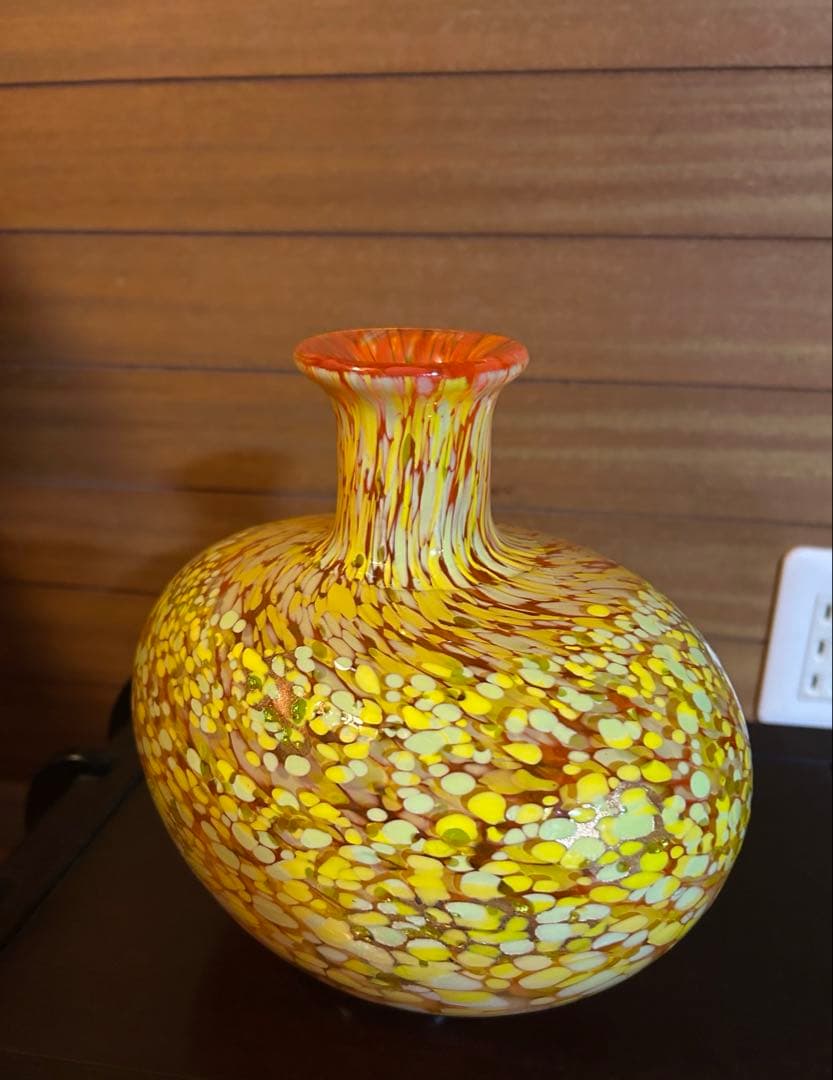 津軽びいどろ　大川薫工房　花瓶