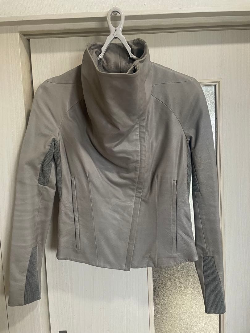 Helmut Lang ヘルムート・ラング　レザー　ジャケット　グレー　リック