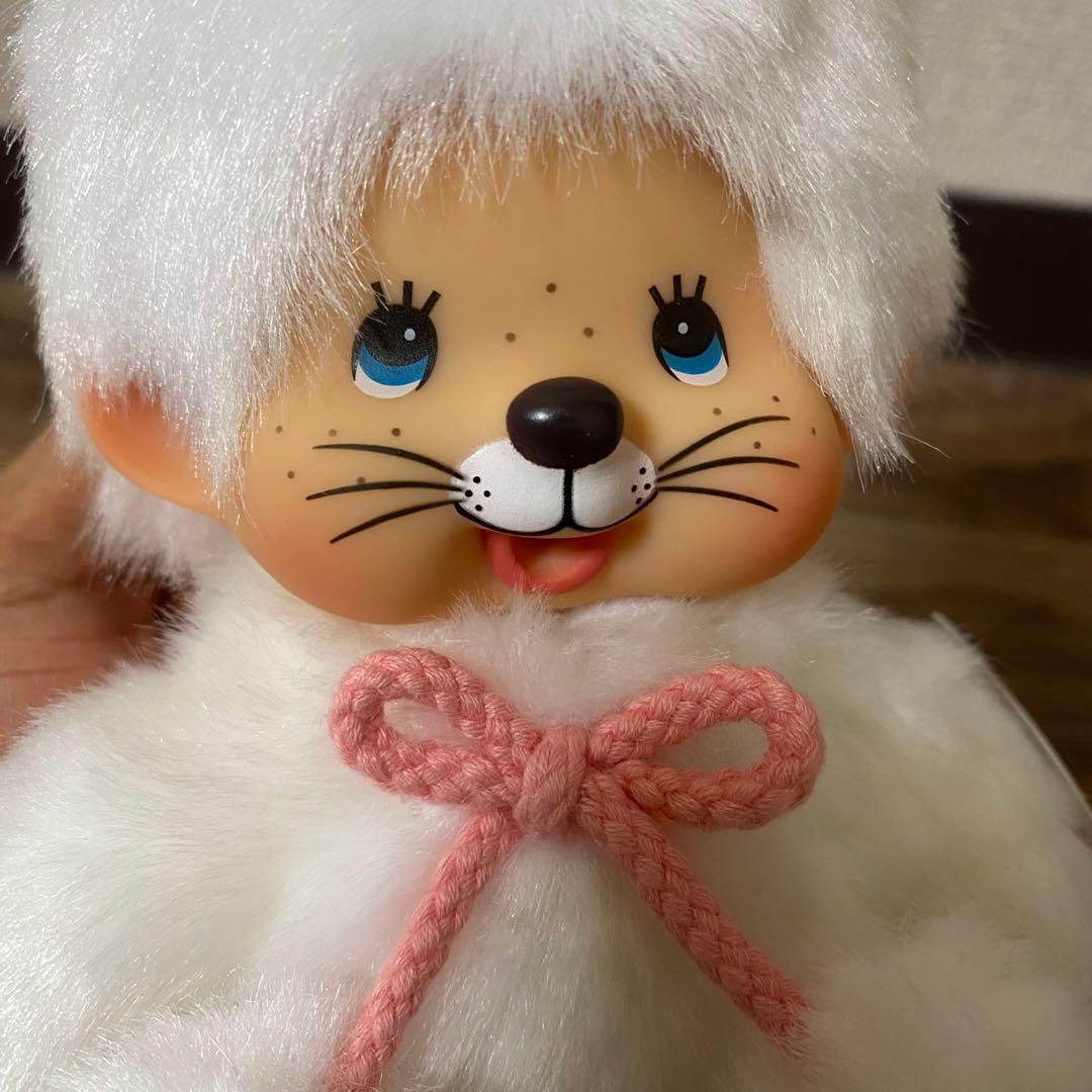 希少•EU限定モンチッチ 白い猫 ぬいぐるみ　セキグチ