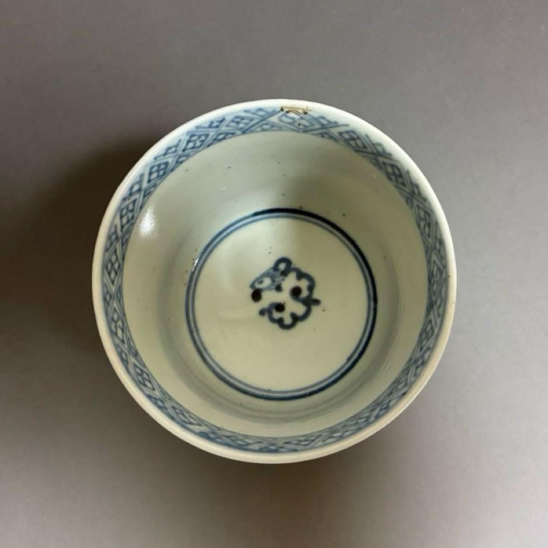 古伊万里　素地文蕎麦猪口　無傷完品　くらわんか手