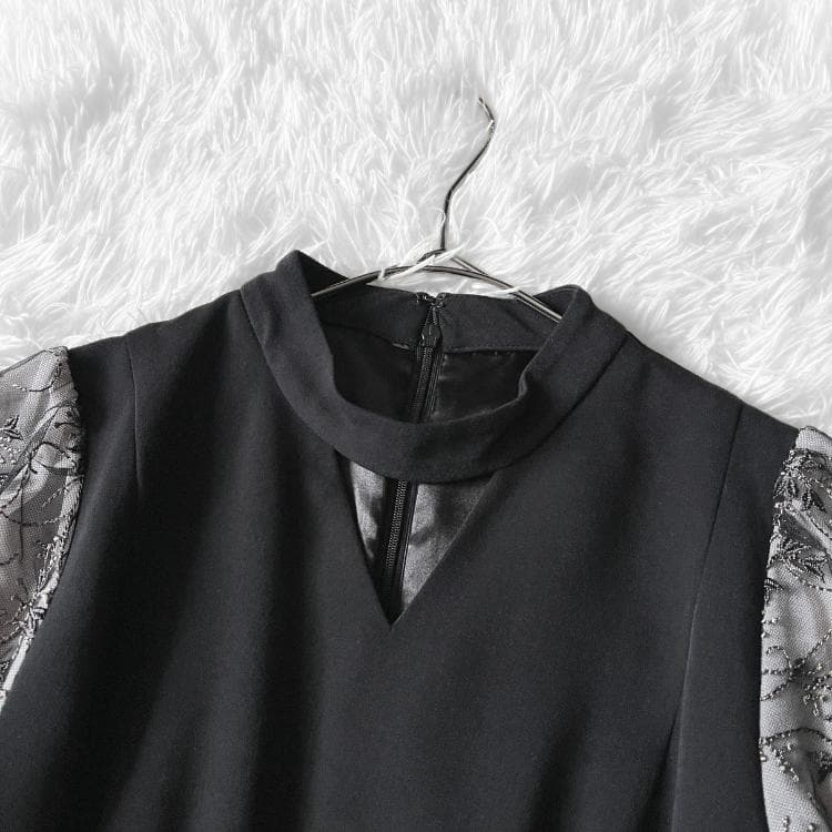 じゅじゅん ANDRESD スリーブエンブロイダリードレス