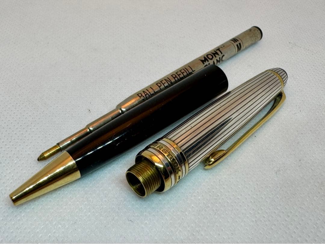 美品 モンブラン マイスターシュテュック ボールペン 金／銀
