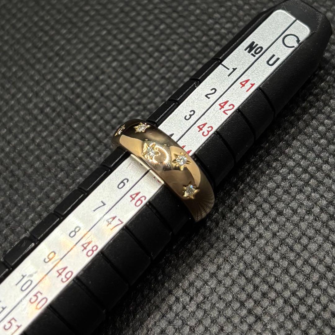 【新品仕上げ済み】スタージュエリー 甲丸 ドッツ ダイヤモンドリング 指輪 5号