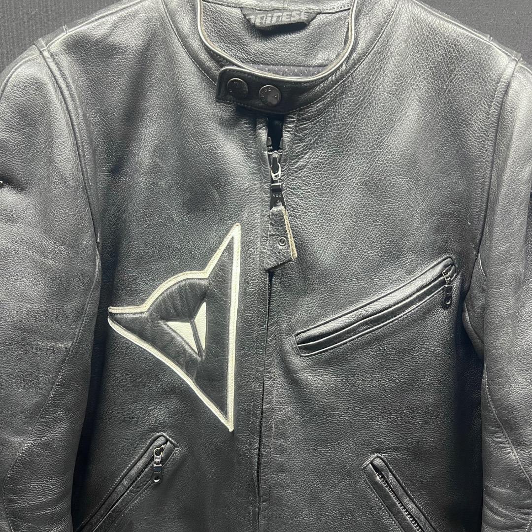 〇Ad左1014 DAINESE 革ジャン レザー ブルゾン ブラック