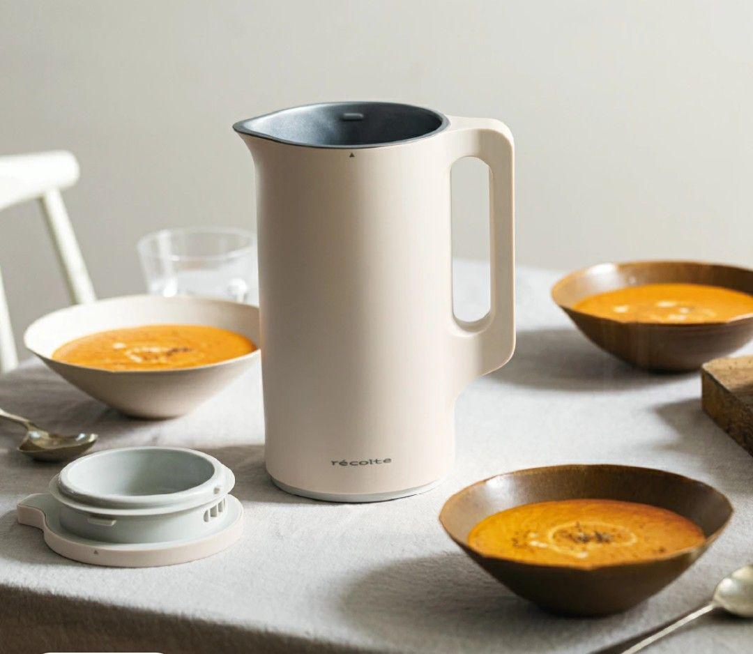 récolte 電気ポット 新色ブラウン レシピ本2冊付き