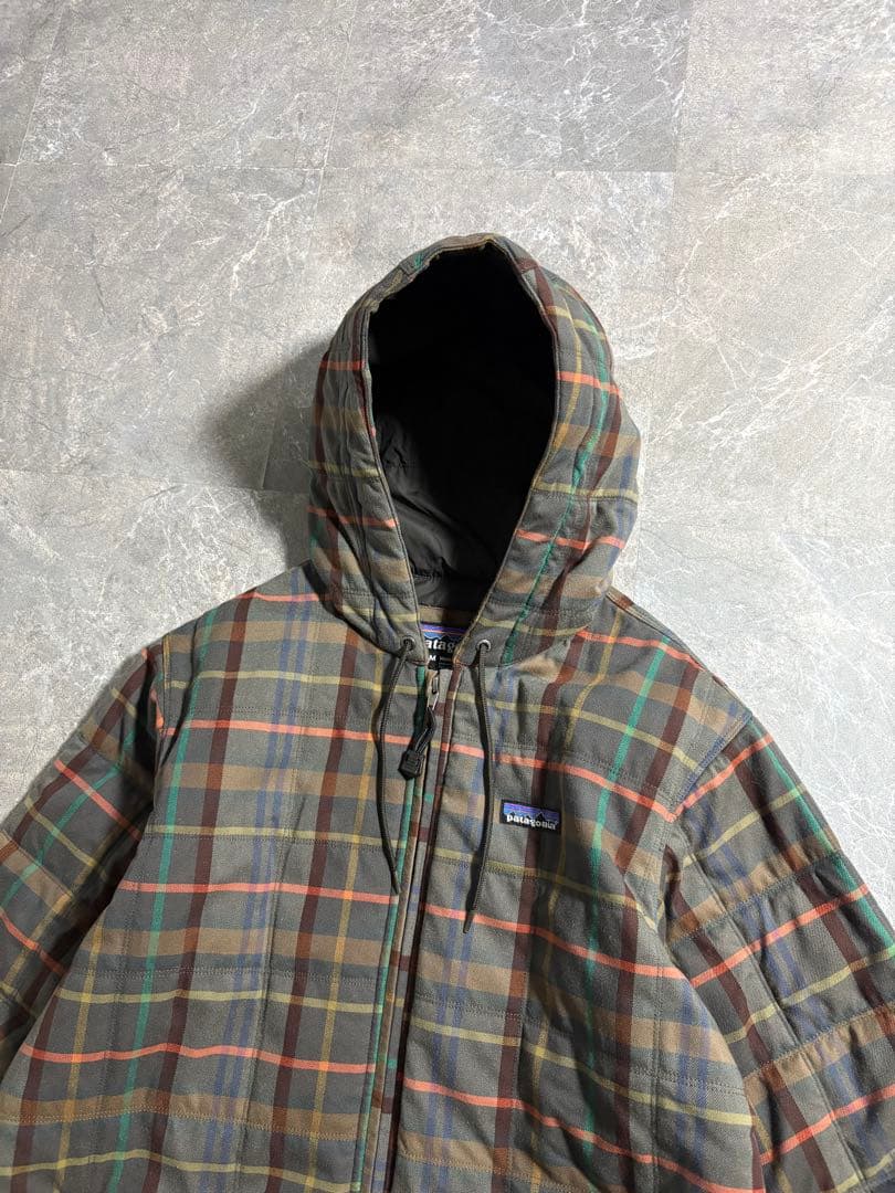 ジャケット・アウター Patagonia hooded quilting check jacket