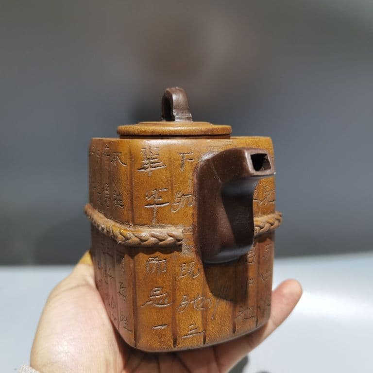 中国茶器 宜興 紫砂壷 四方兵書壺茶壺 煎茶道具 置物