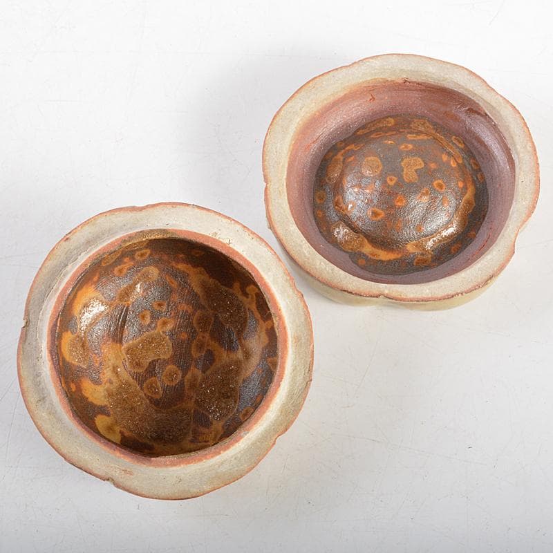 茶道具　高取焼　十四代亀井味楽造　梅香合　共箱　即中斎極め箱　M　R5952