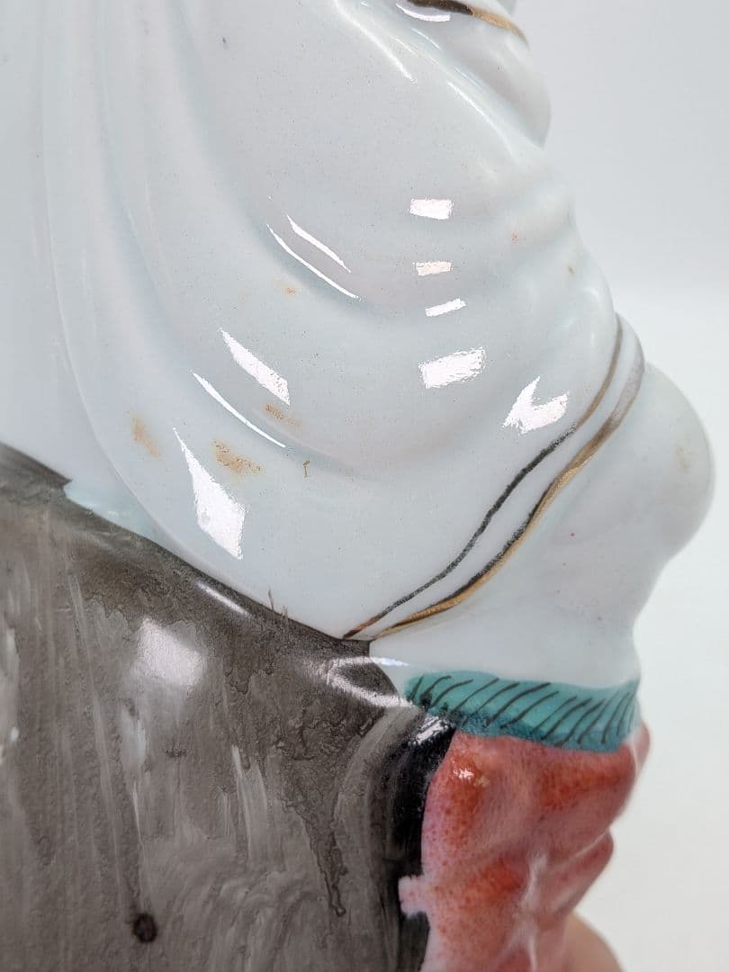 中国九江人形 子安観音菩薩像 観世音菩薩 龍上観音 仏教 仏像 景徳鎮