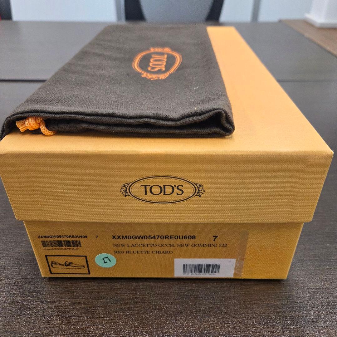 あ*ず様 TOD'S スエード モカシン 青 UK7