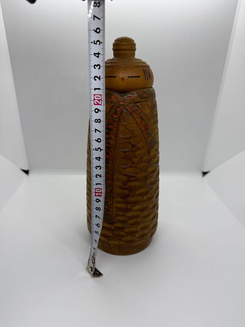 木製 こけし人形 伝統的デザイン 創作こけし　作者あり