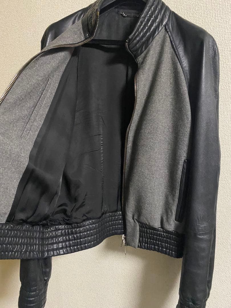 04aw dior homme レザーブルゾン スタジャン ディオールオム