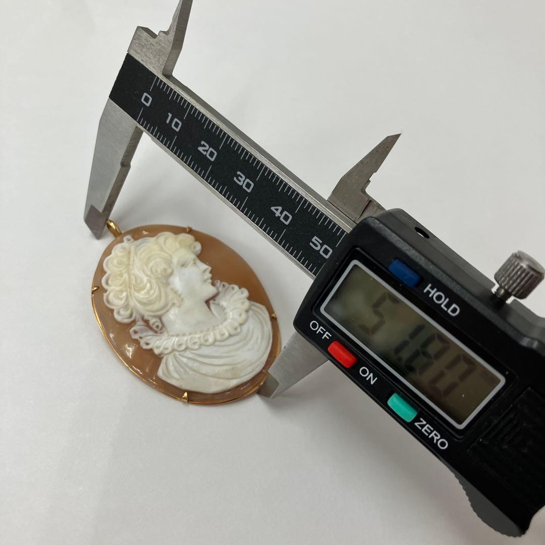 K18 カメオブローチ&ペンダントトップ　2way