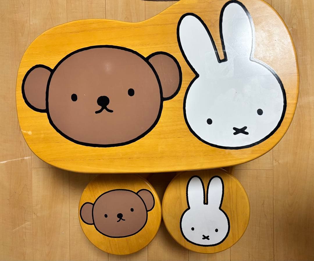 スタディオクリップ ミッフィーキッズテーブル スツール 3点セット