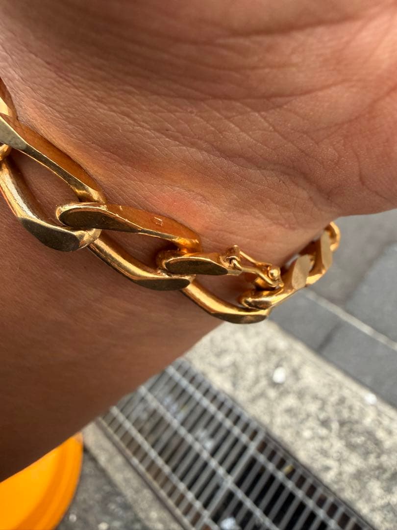 珍品 金巻き3ミクロン激渋ブレスレット19.5cm