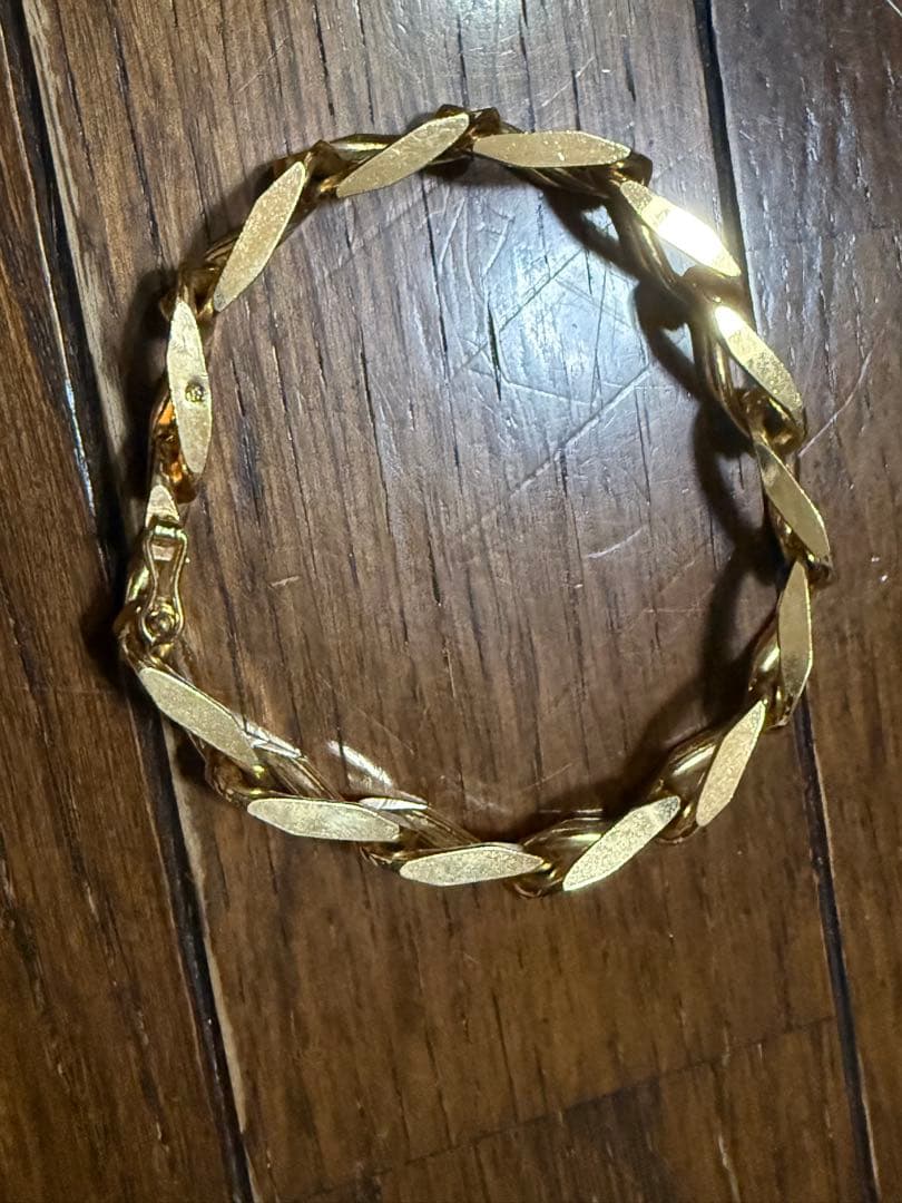 珍品 金巻き3ミクロン激渋ブレスレット19.5cm