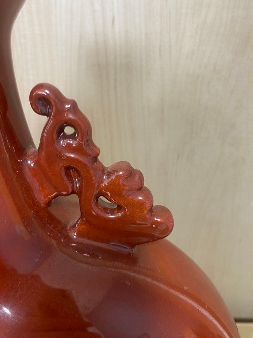 中国　景徳鎮製　鄒國鈞作？抱月瓶(一箇所彩剥がれがあり)引越しのため　売り尽くす