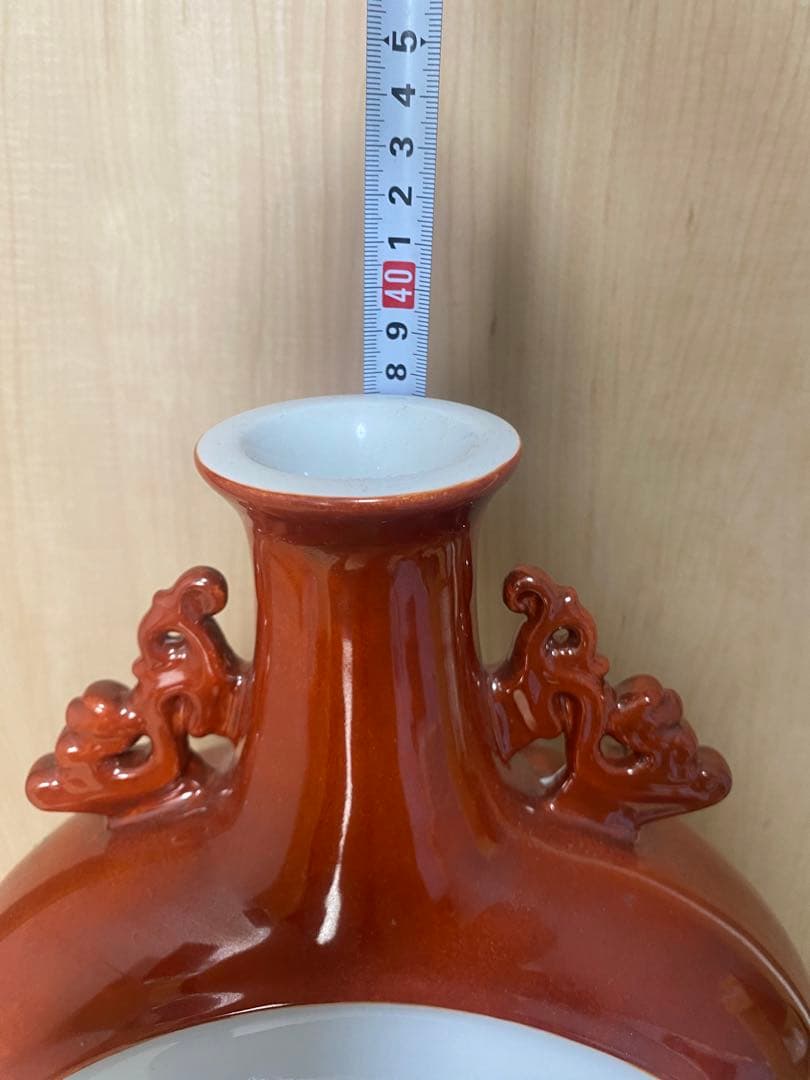 中国　景徳鎮製　鄒國鈞作？抱月瓶(一箇所彩剥がれがあり)引越しのため　売り尽くす