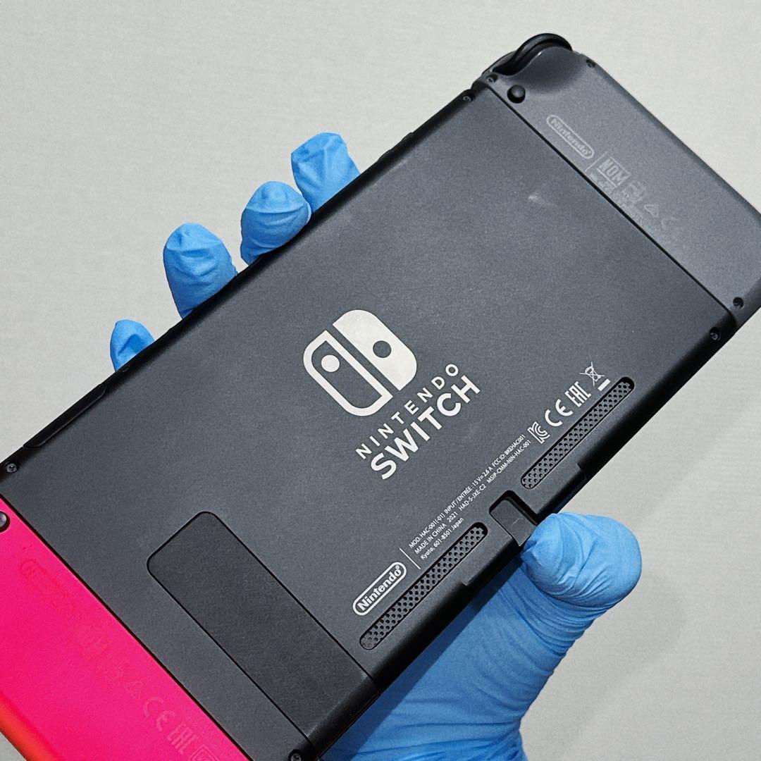 【美品】Nintendo Switch 本体（グレー×ネオンピンク）おまけ付き