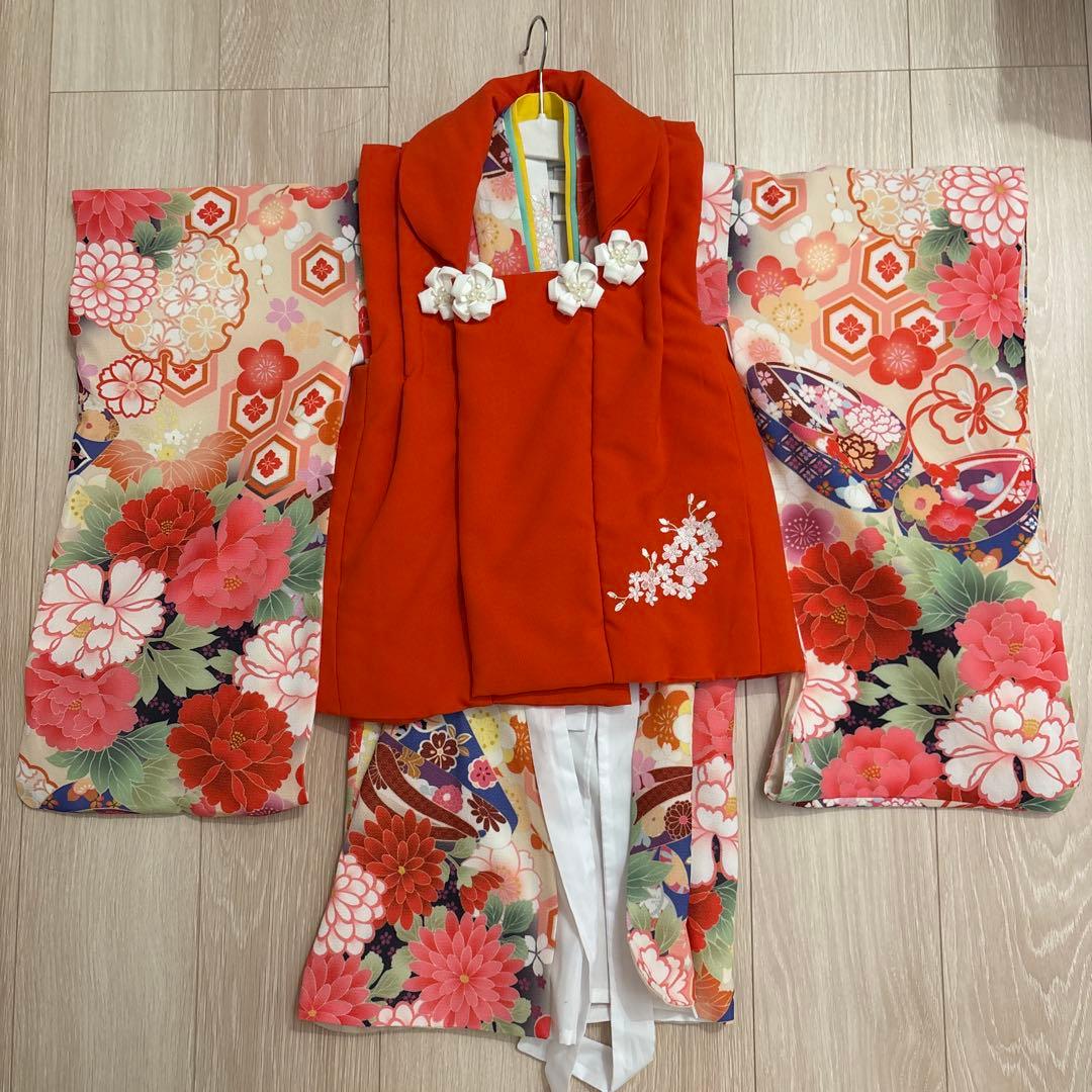 七五三衣装とウサギリボンスリッポンセット