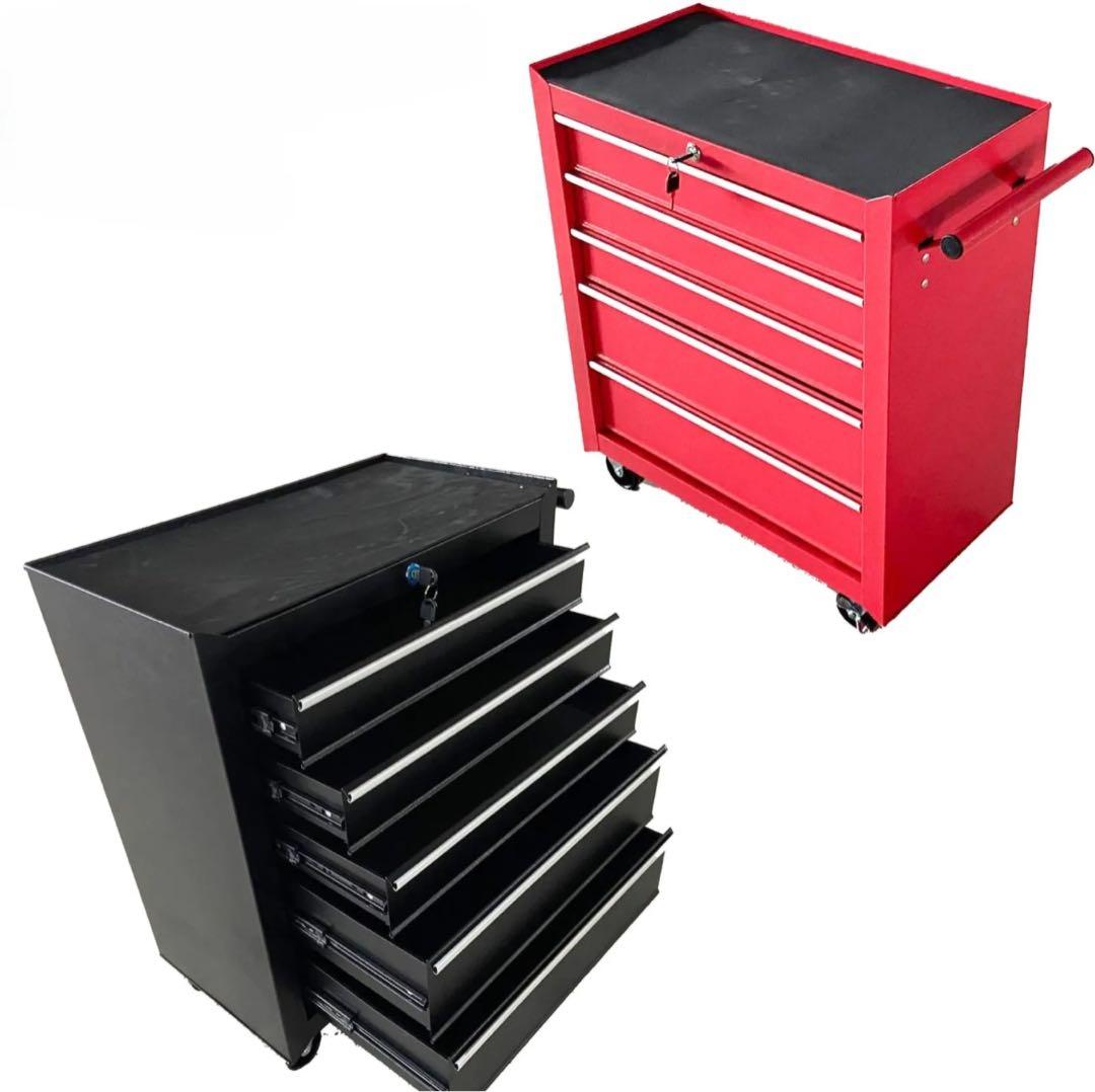 7段ツールボックス 高強度の鋼鉄製！ローラーキャビネット 重い工具も安心収納