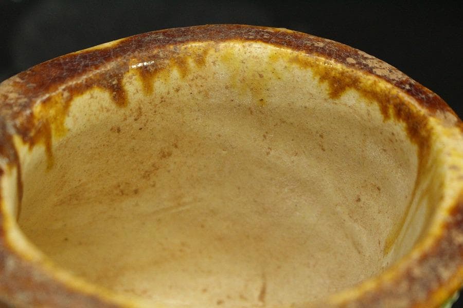 中国美術 唐三彩 獣面 杯 14cmx8cm(LC246)