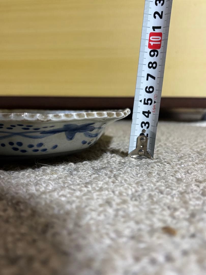 古伊万里 染付八角皿 手描き 大明成化年製 江戸時代中期 古陶磁 骨董品 美術品