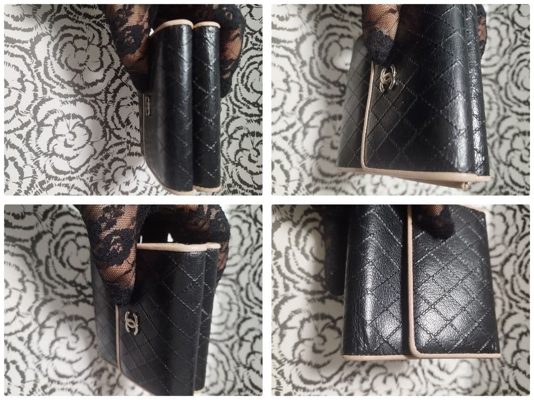 くりちゃんです。シャネル　マトラッセ　ピコローレ　ダブルカラー　折り財布