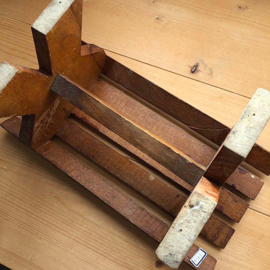 古い小さな踏み台　スツール　アンティーク　フランス　フットレスト　no.161