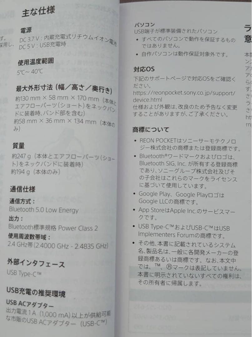 【美品】SONY REON POCKET PRO RNPK-P1