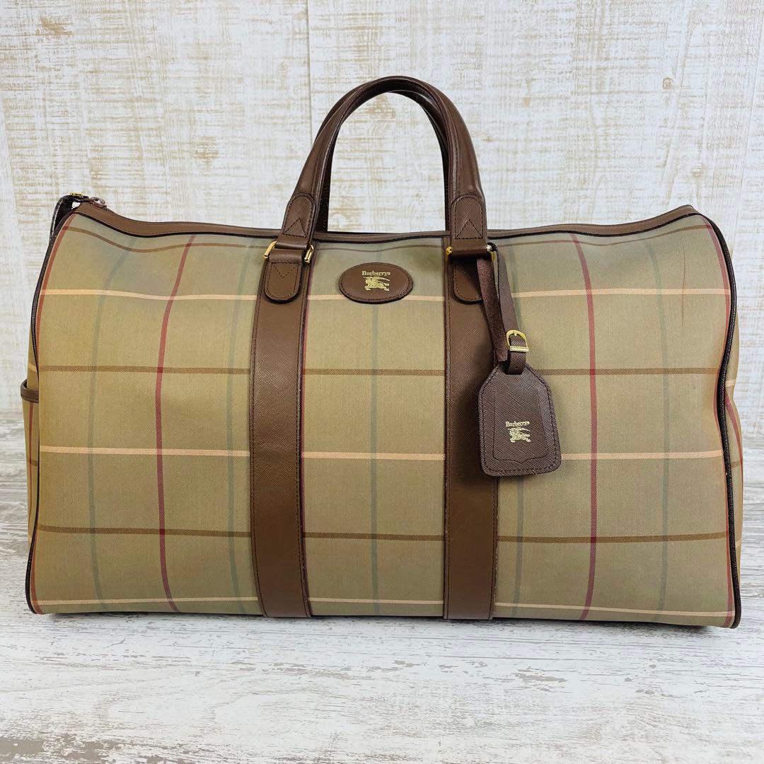 Burberrys バーバリー ボストンバッグ チェックビンテージ 南京鍵付き