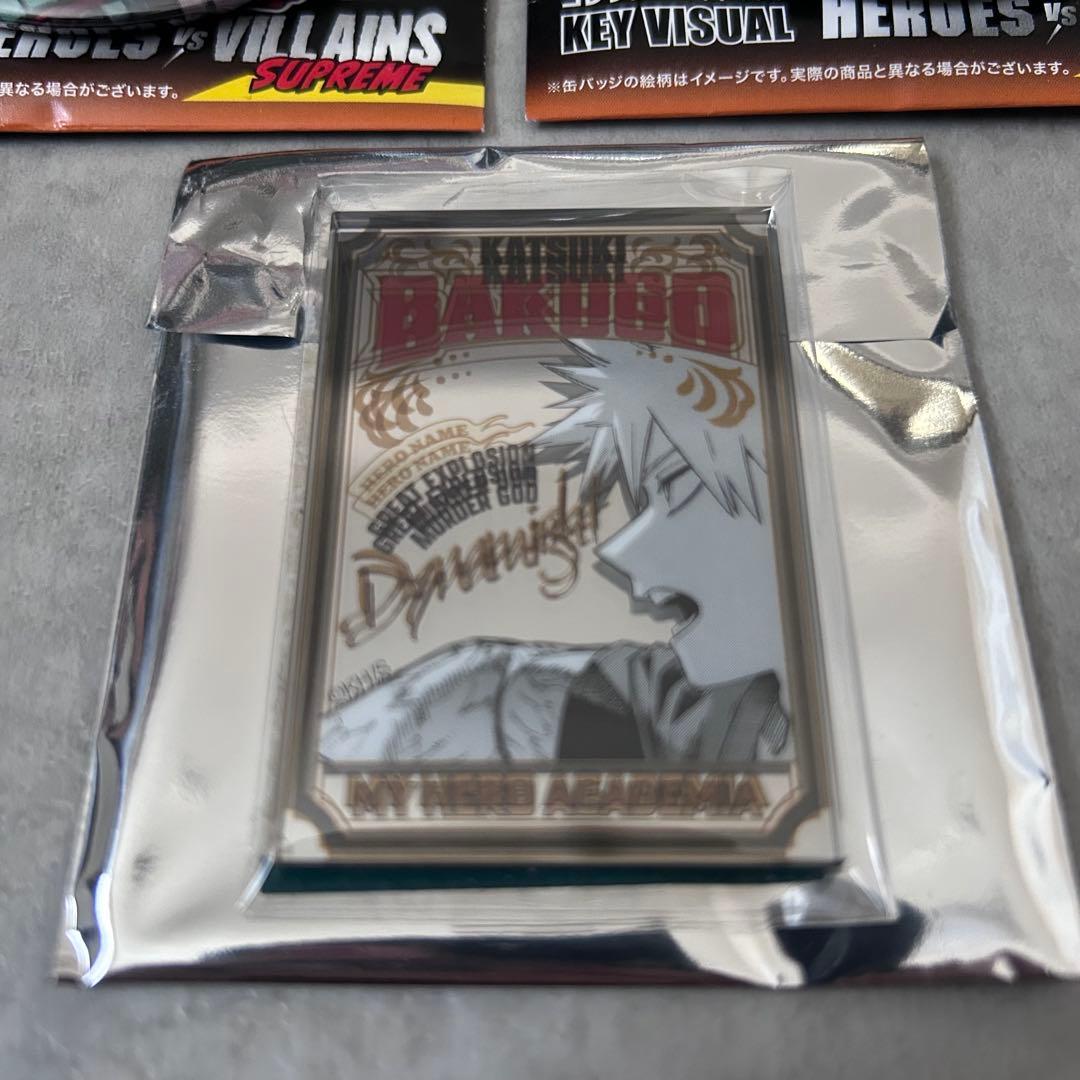 ヒロアカ 原画展 パブミラー風アクリルステッカー 缶バッジコレクション 爆豪