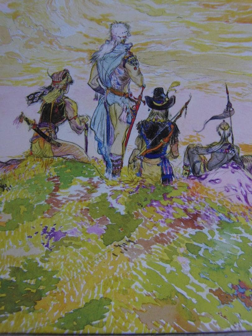 天野喜孝、【黄金の城】、希少な額装用画集より、新品額装付、状態良好