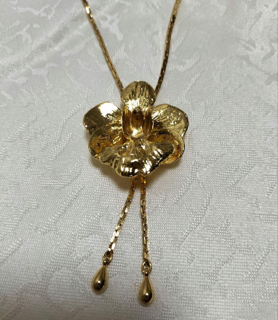 RISIS　22K　蘭ネックレス　ジュエリー　ループタイ　＊新品・未使用品＊