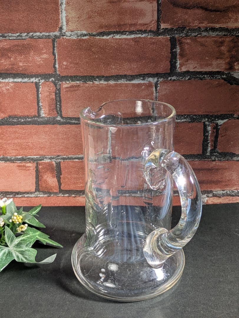 イギリス アンティーク ガラス製 ウォーターピッチャー ジャグ