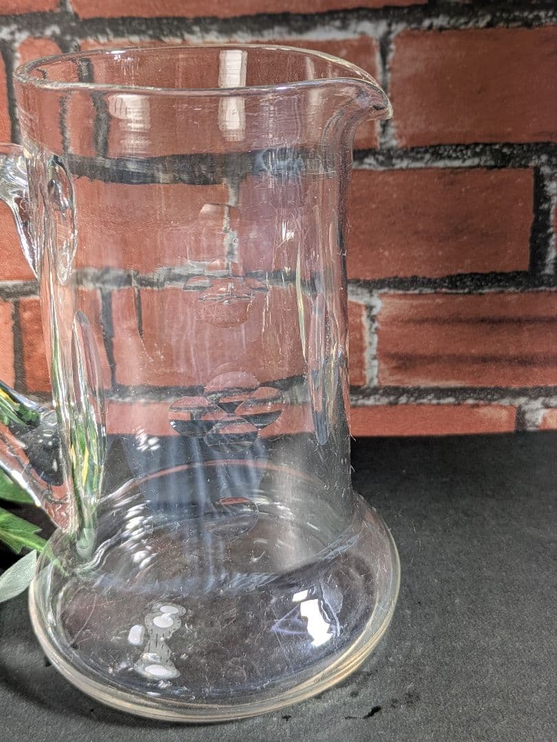 イギリス アンティーク ガラス製 ウォーターピッチャー ジャグ