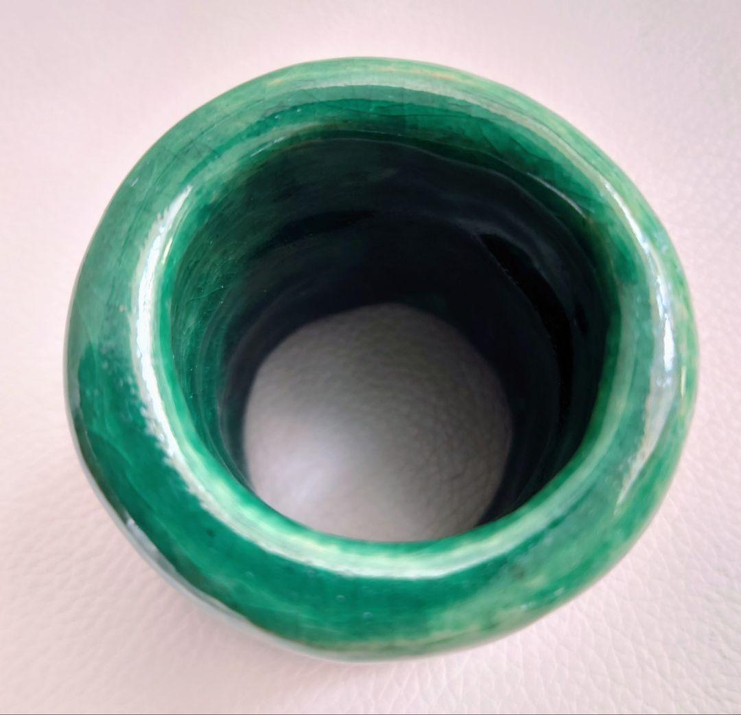 ナオトン千家十職 楽吉左衛門 青ツクネ 蓋置 共箱 即中斎書付 茶道具