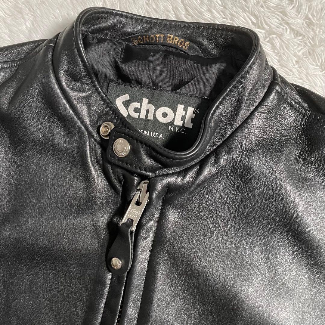 美品 ショット ラムスキン ライダースジャケット 241xx