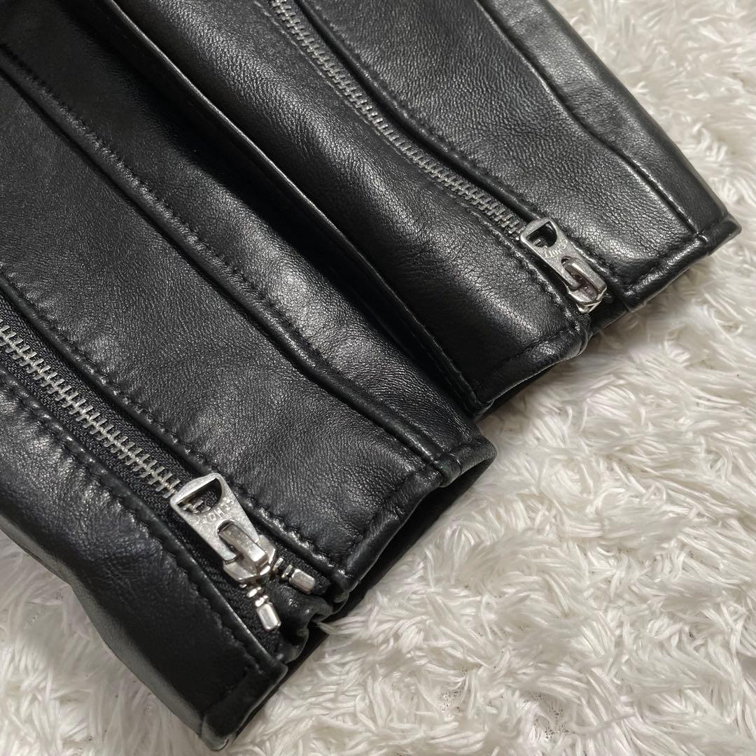 美品 ショット ラムスキン ライダースジャケット 241xx