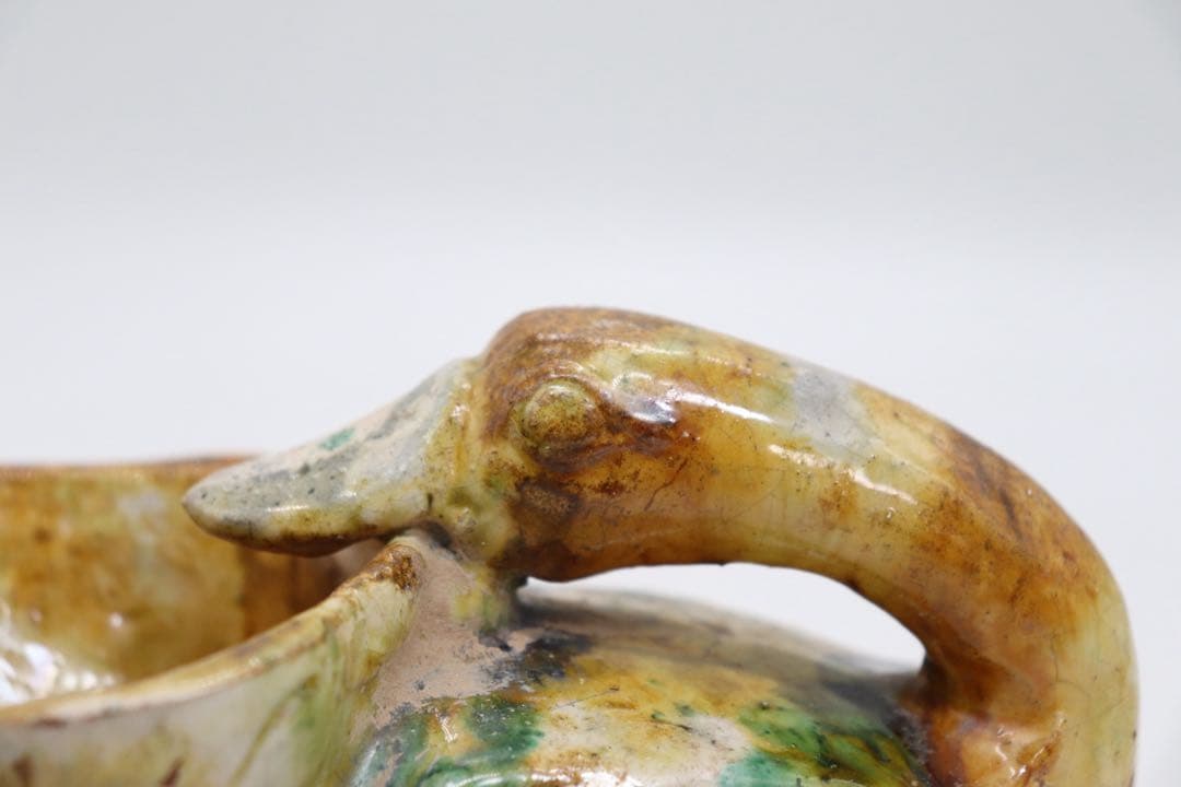 中国　唐三彩　鴨　送料込み250830