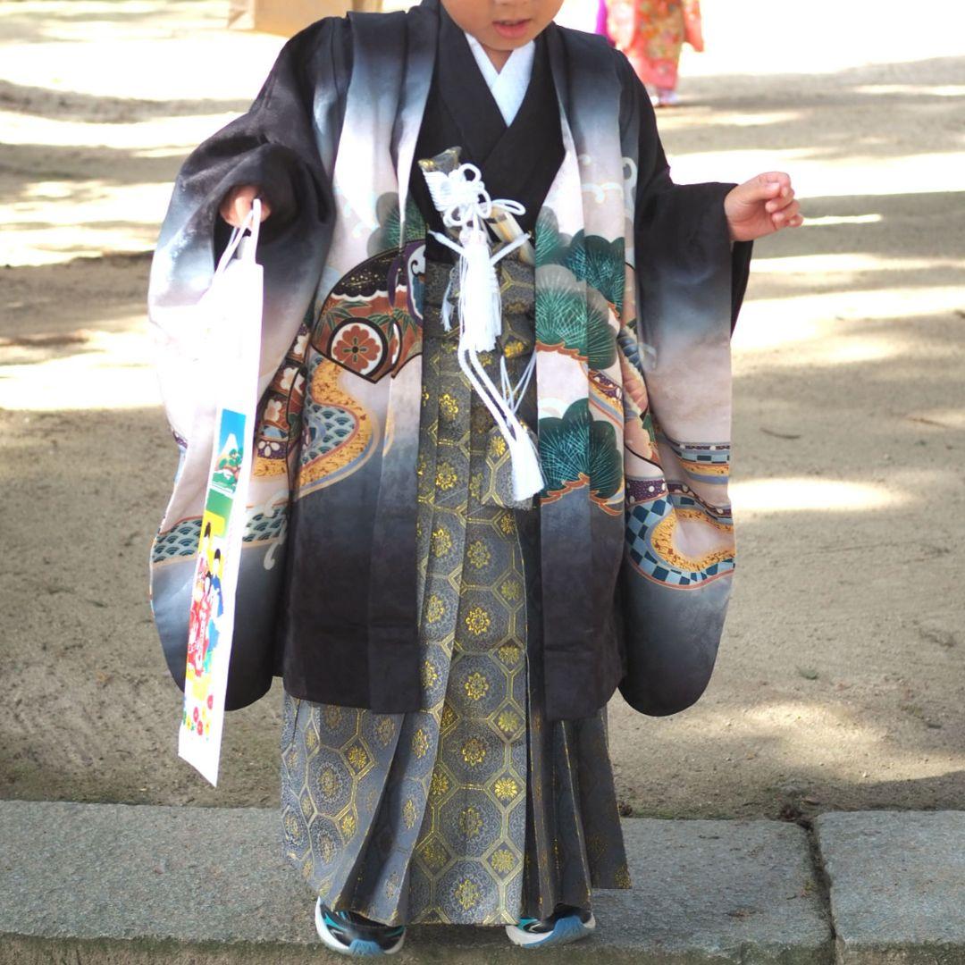 七五三 男の子 5歳 着物 兜と鷹 セット