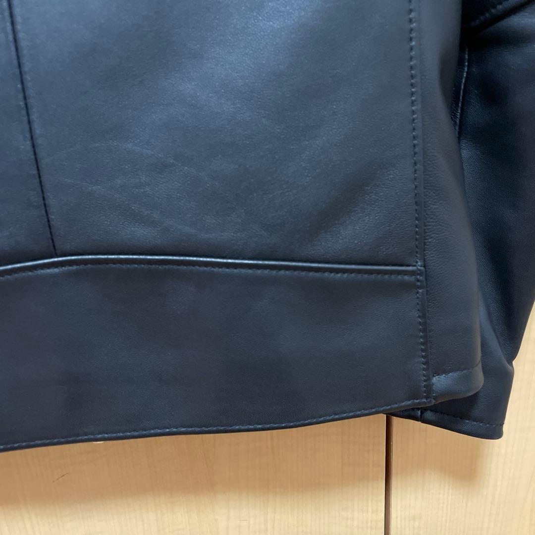 BY シープレザー シングル ライダースジャケット